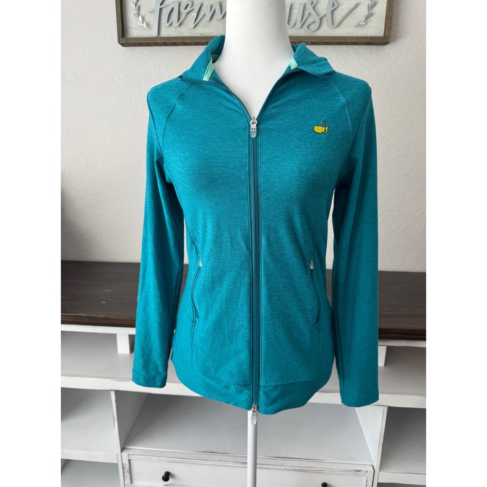 Magnolia Lane Tech Masters Performance Full Zip Teal jacket Size S